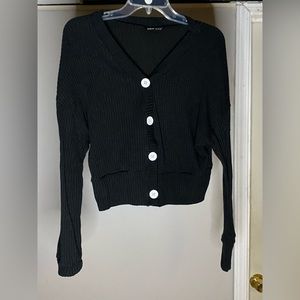 SHEIN black button up cardigan